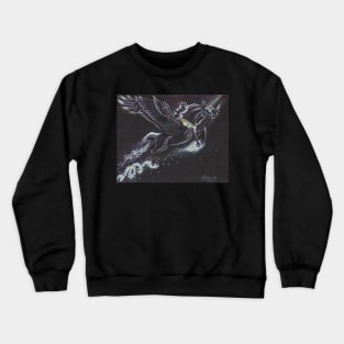 Black Flying Unicorn Crewneck Sweatshirt